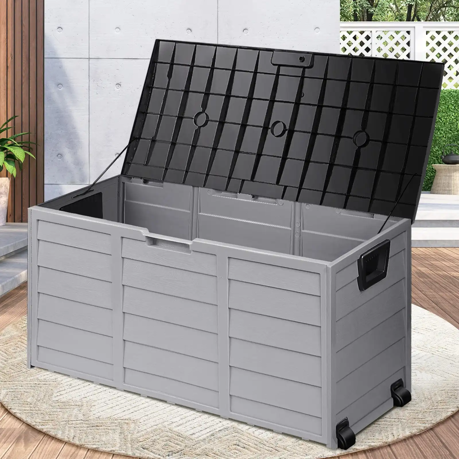 Livsip Outdoor Storage Box 290L Garden Container Lockable Waterproof Tool Chest