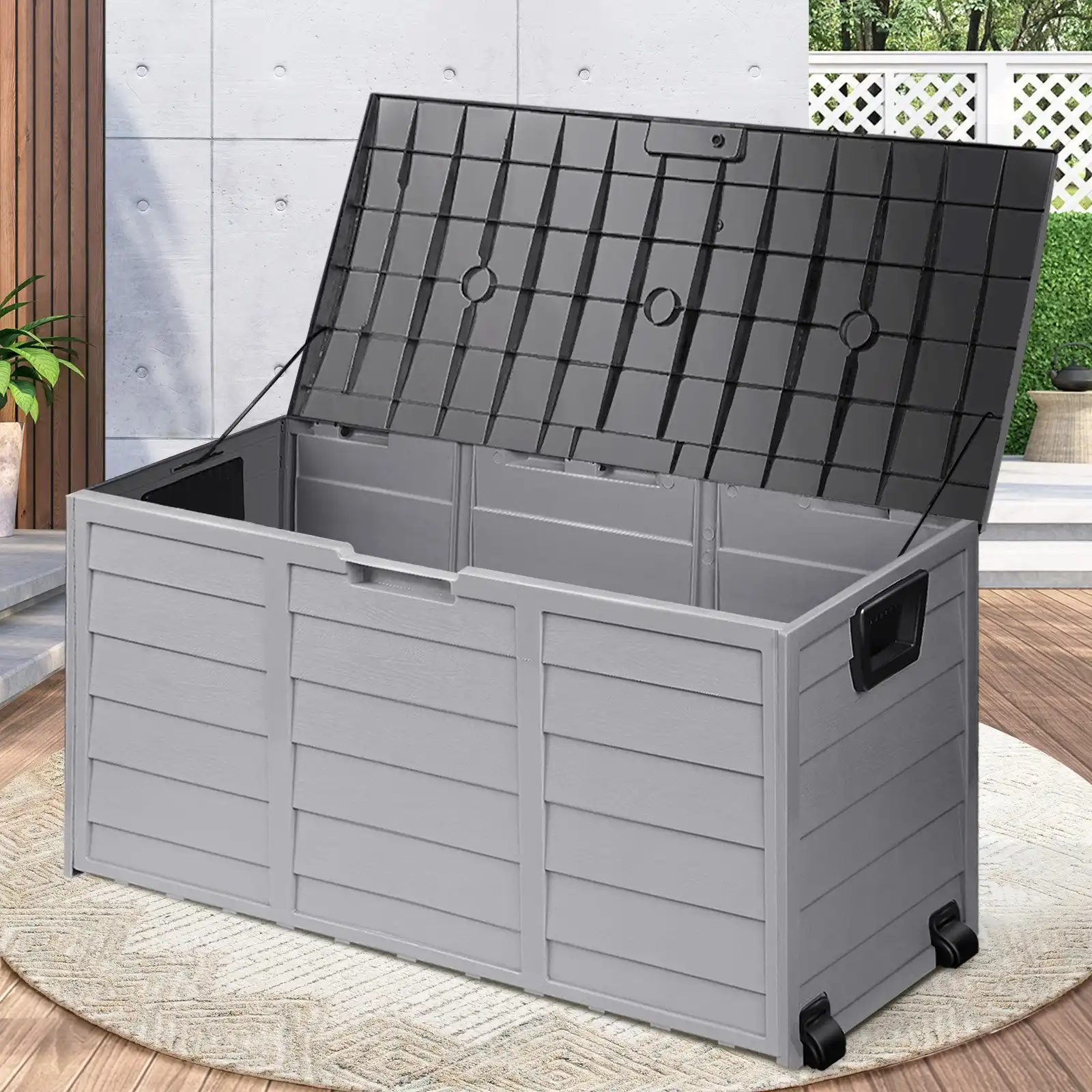 Livsip 290L Outdoor Storage Box Container Garden Chest Deck Tool Toy Lockable