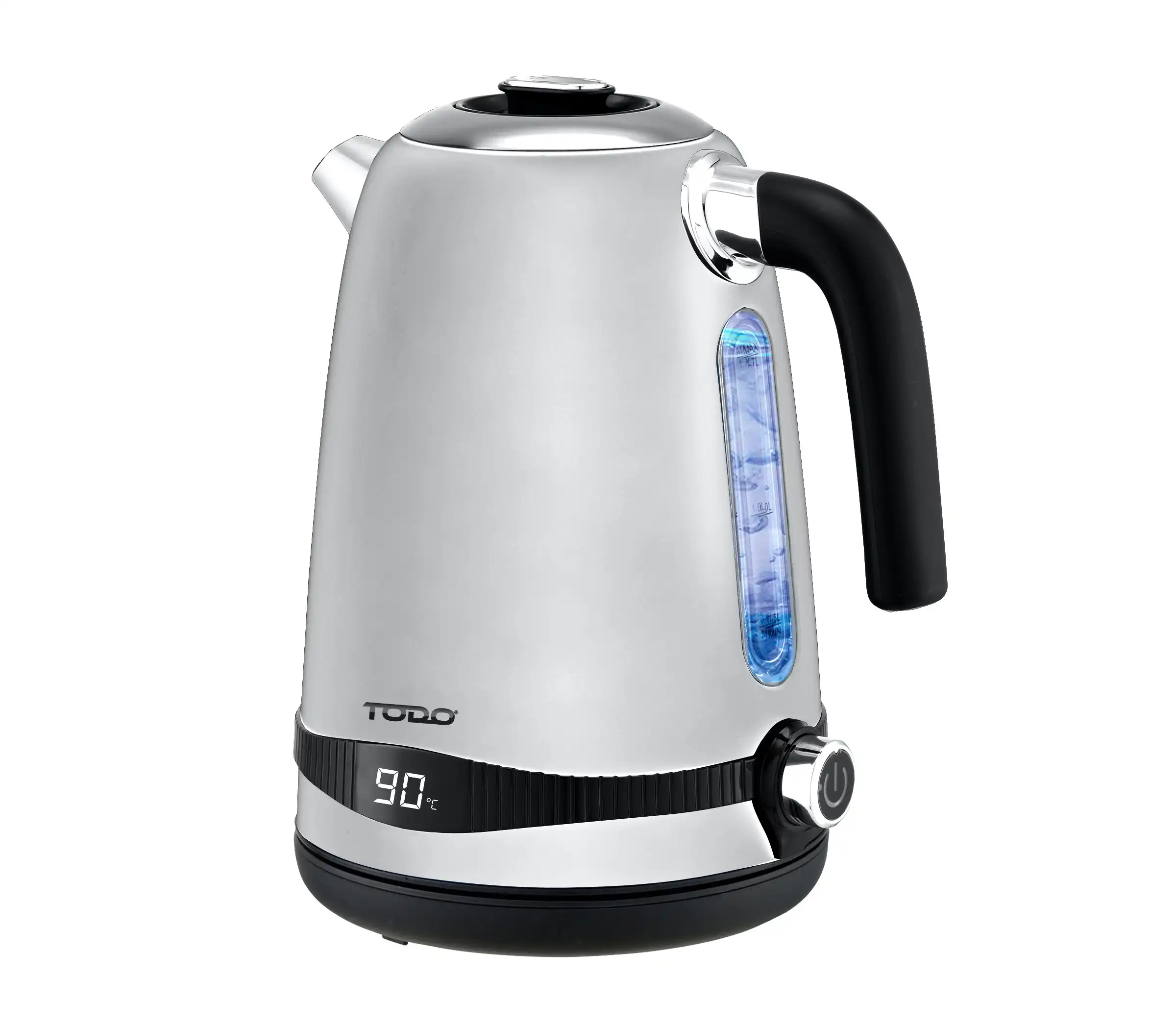 TODO 1.7L Stainless Steel Cordless Kettle Keep Warm Electric Led Water Jug - Silver
