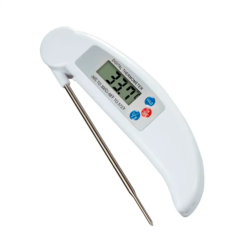 Digital Lcd Display Food Thermometer Folding Temperature Probe Bbq -50°C ~ 300°C