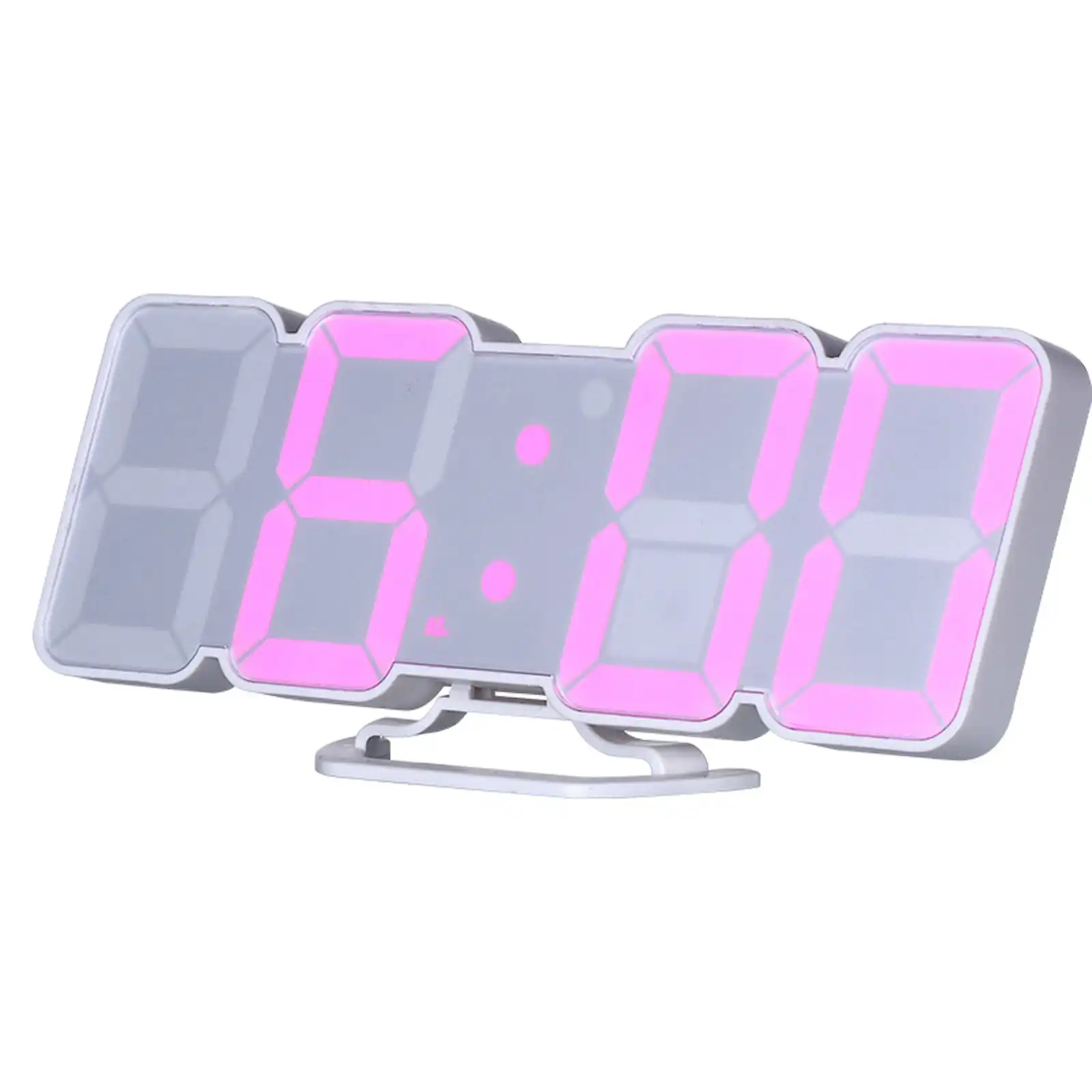 TODO LED Digital Alarm Clock 115 Colour Display USB Power Countdown Timer Remote - White