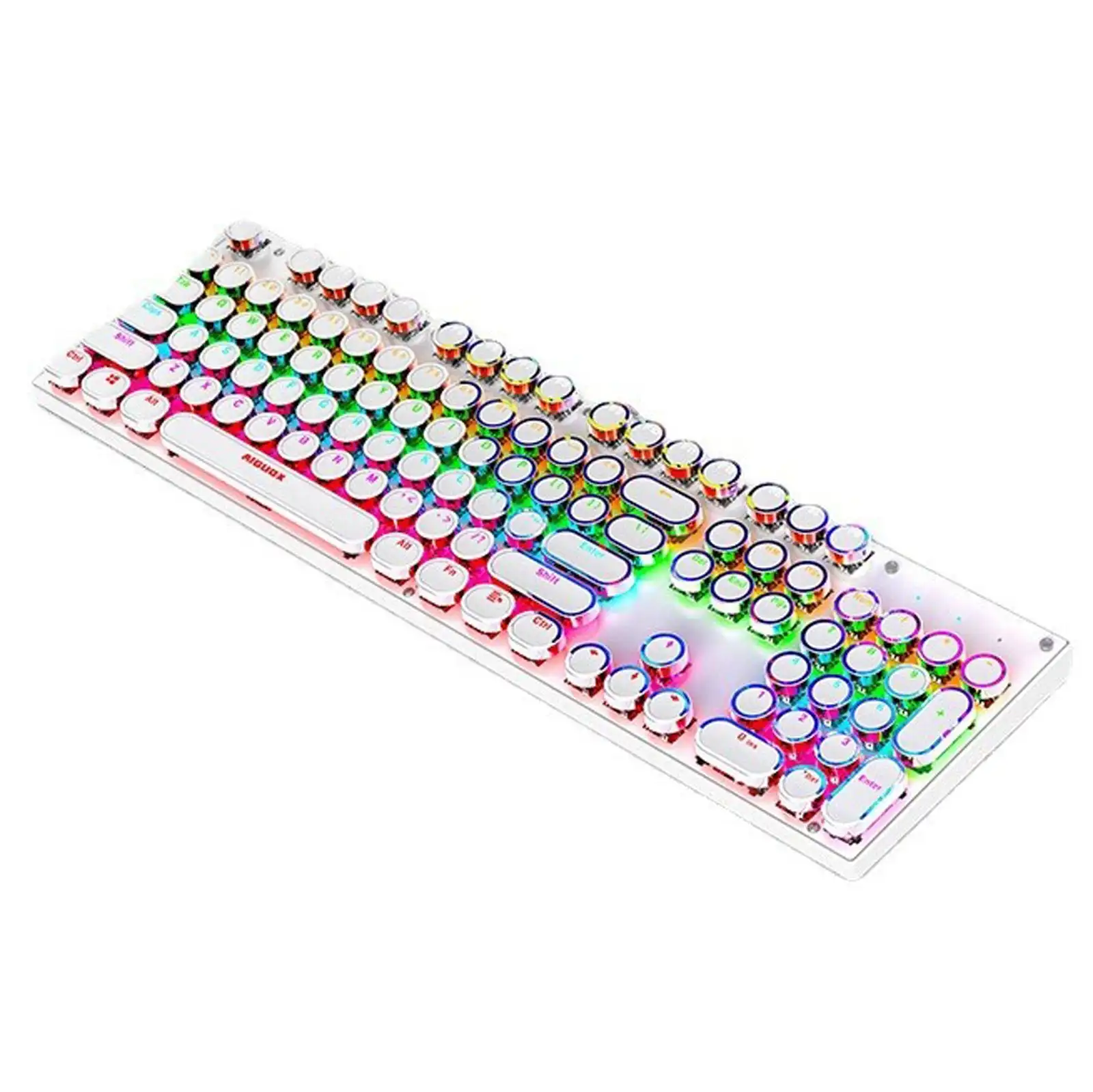TODO Mechanical Gaming Keyboard RGB LED Linear Blue Switch USB Windows - White