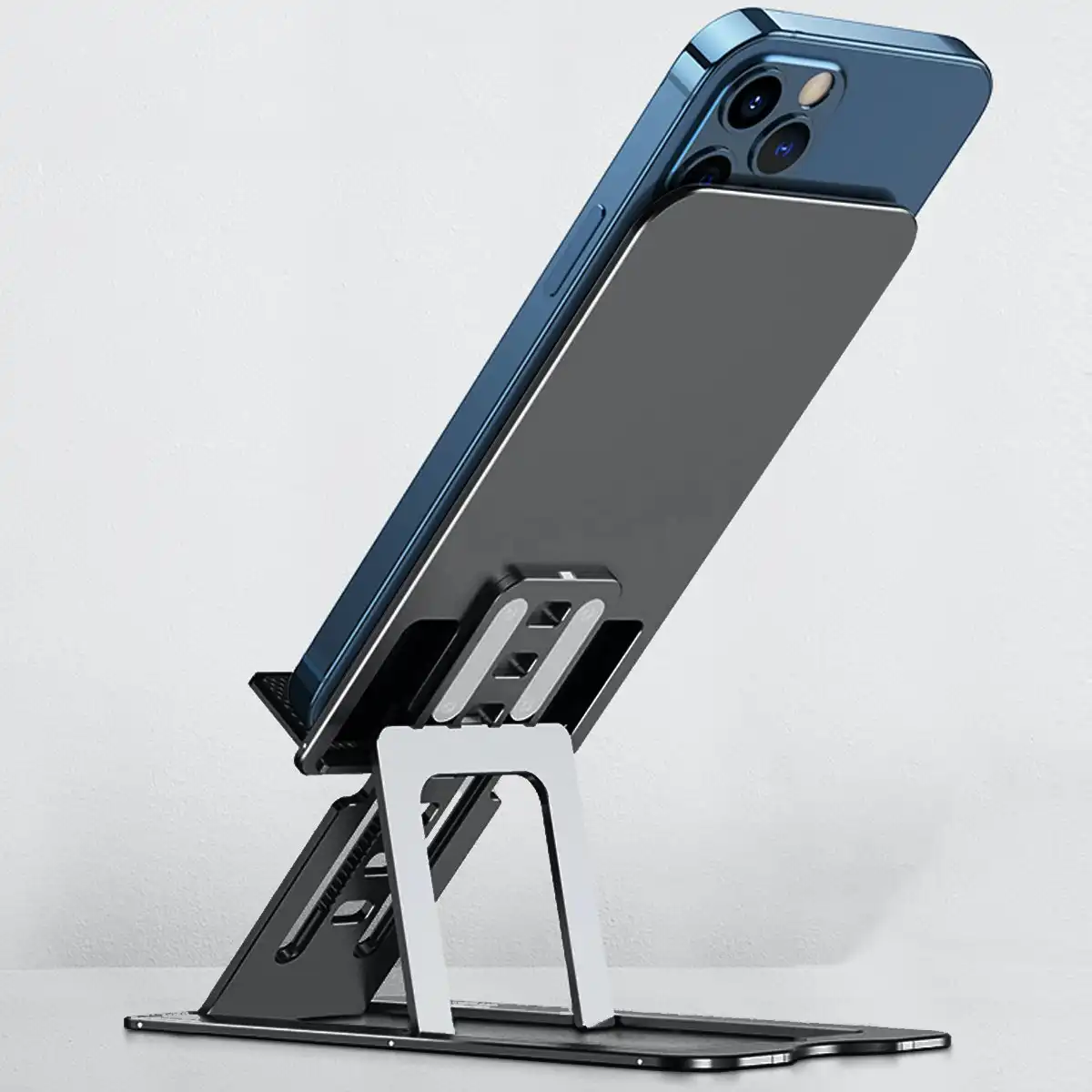 TODO Aluminium Alloy 3.5 - 12" Mobile Phone Tablet Stand Mount Folding Holder iPad iPhone - Grey
