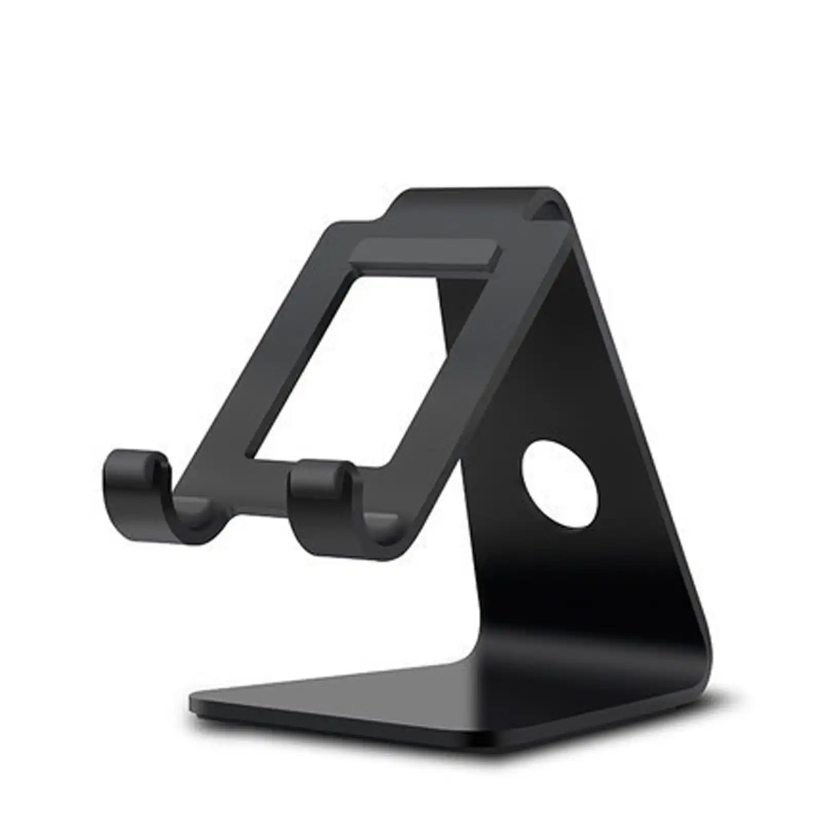 TODO Aluminium Alloy 3.5 - 8" Mobile Phone Tablet Stand Mount Holder iPad iPhone Anti-Slip - Black
