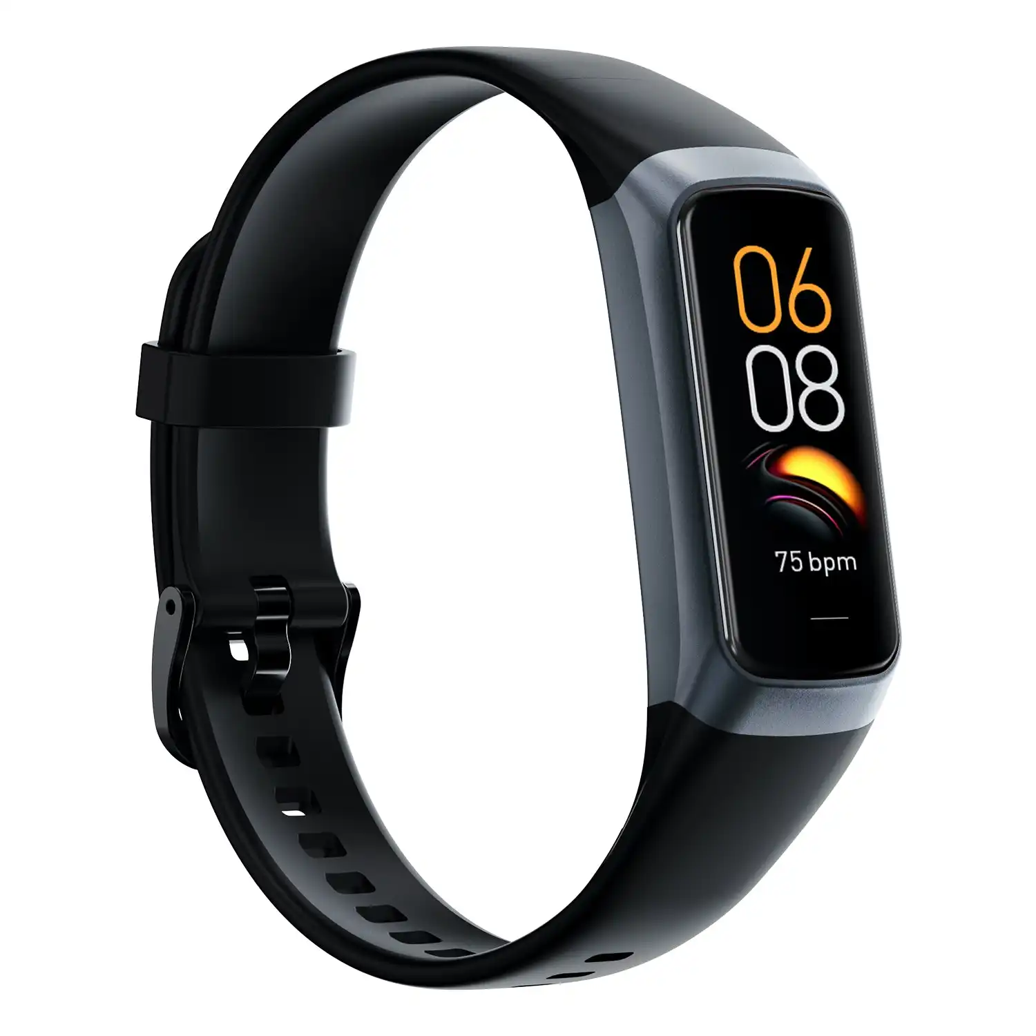TODO Fitness Tracker Smart Watch BT 5.0 Body Thermometer Temperature BPM Monitor - Black