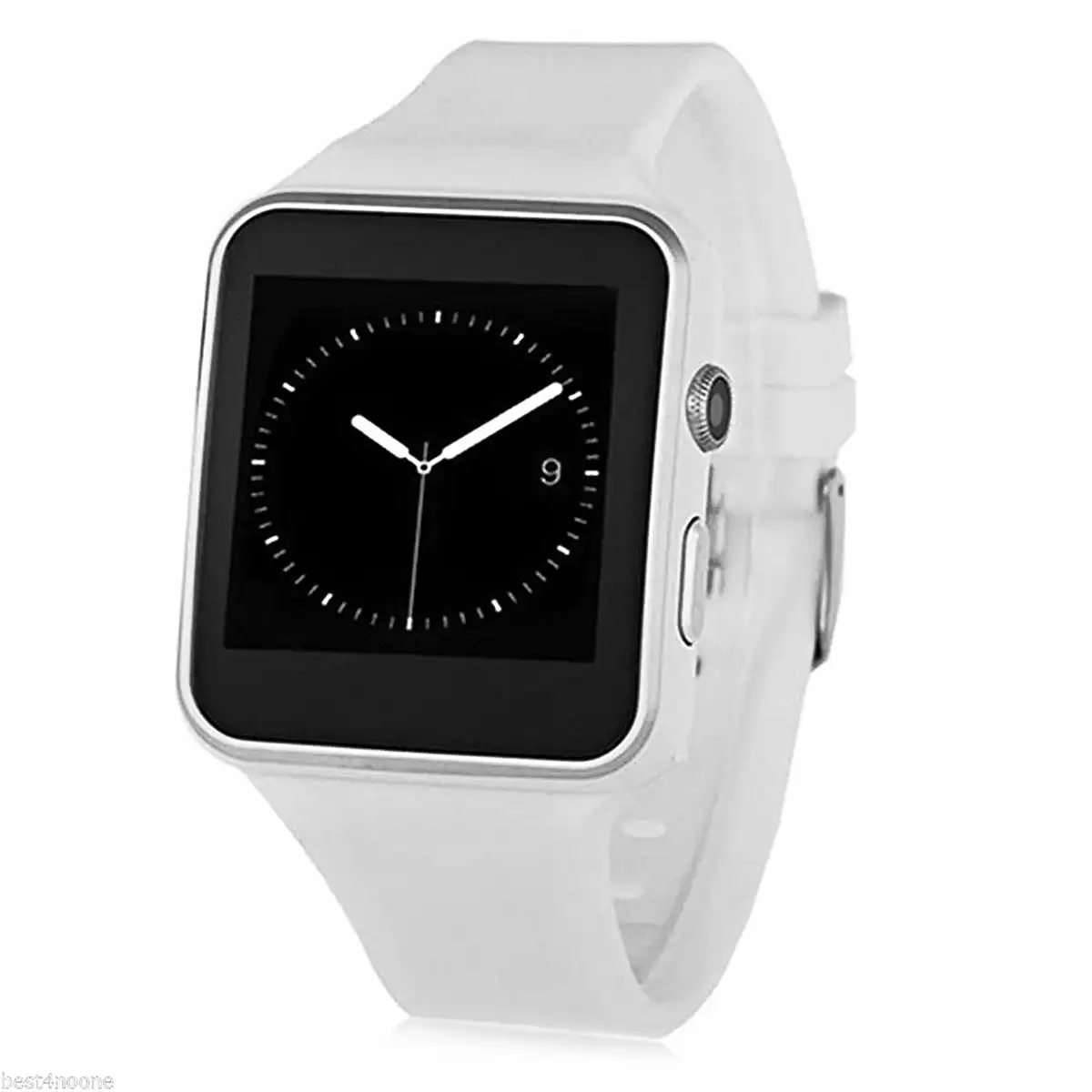 Bluetooth V3.0 Smart Watch 1.54" Ips Hd Lcd Rechargeable Handsfree Call - White