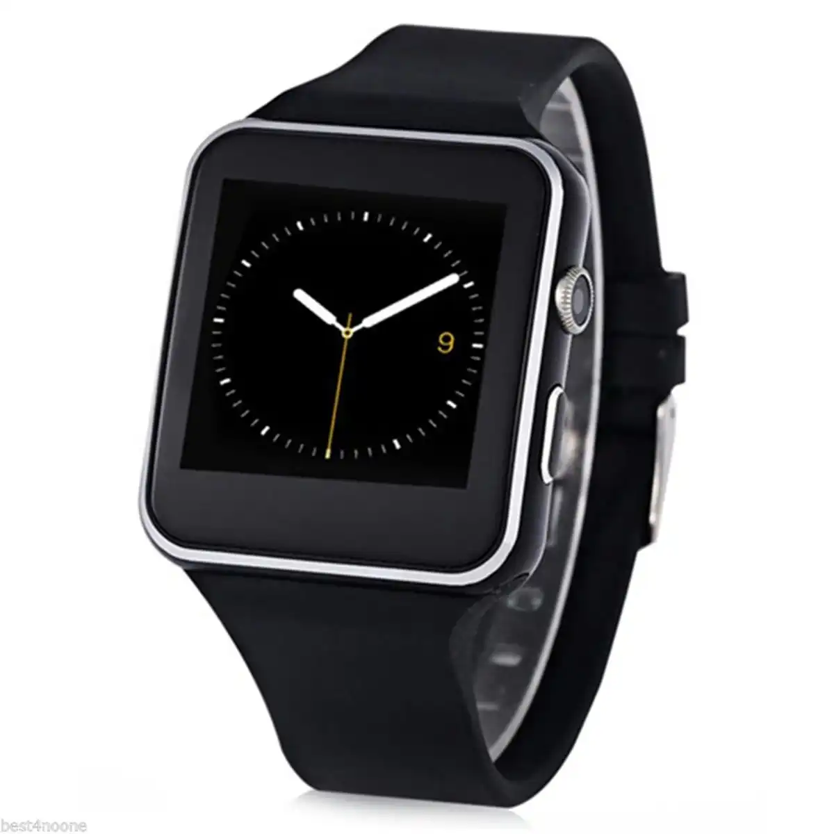Bluetooth V3.0 Smart Watch 1.54" Ips Hd Lcd Rechargeable Handsfree Call - Black