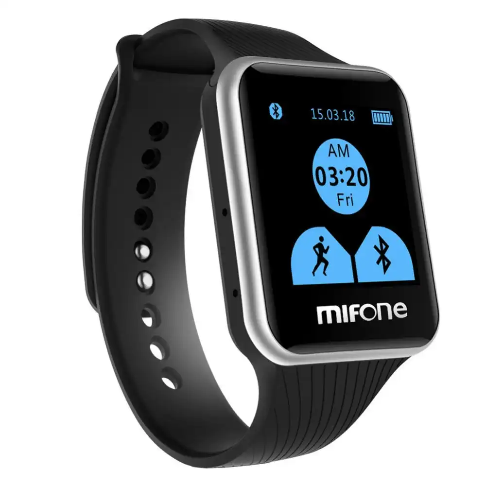 Mifone Smart Watch 2.5D Sapphire Touch Screen Bluetooth Fitness Band Black