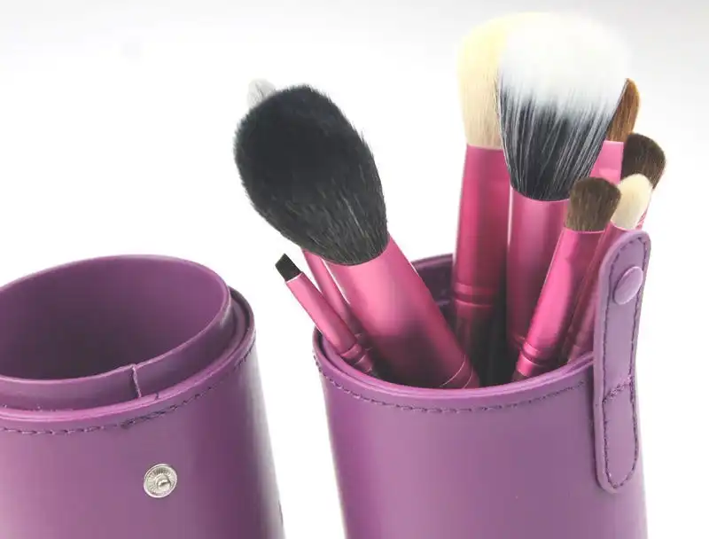 13 Piece Professional Makeup Brush Set Soft Bristle Carry Case Purple