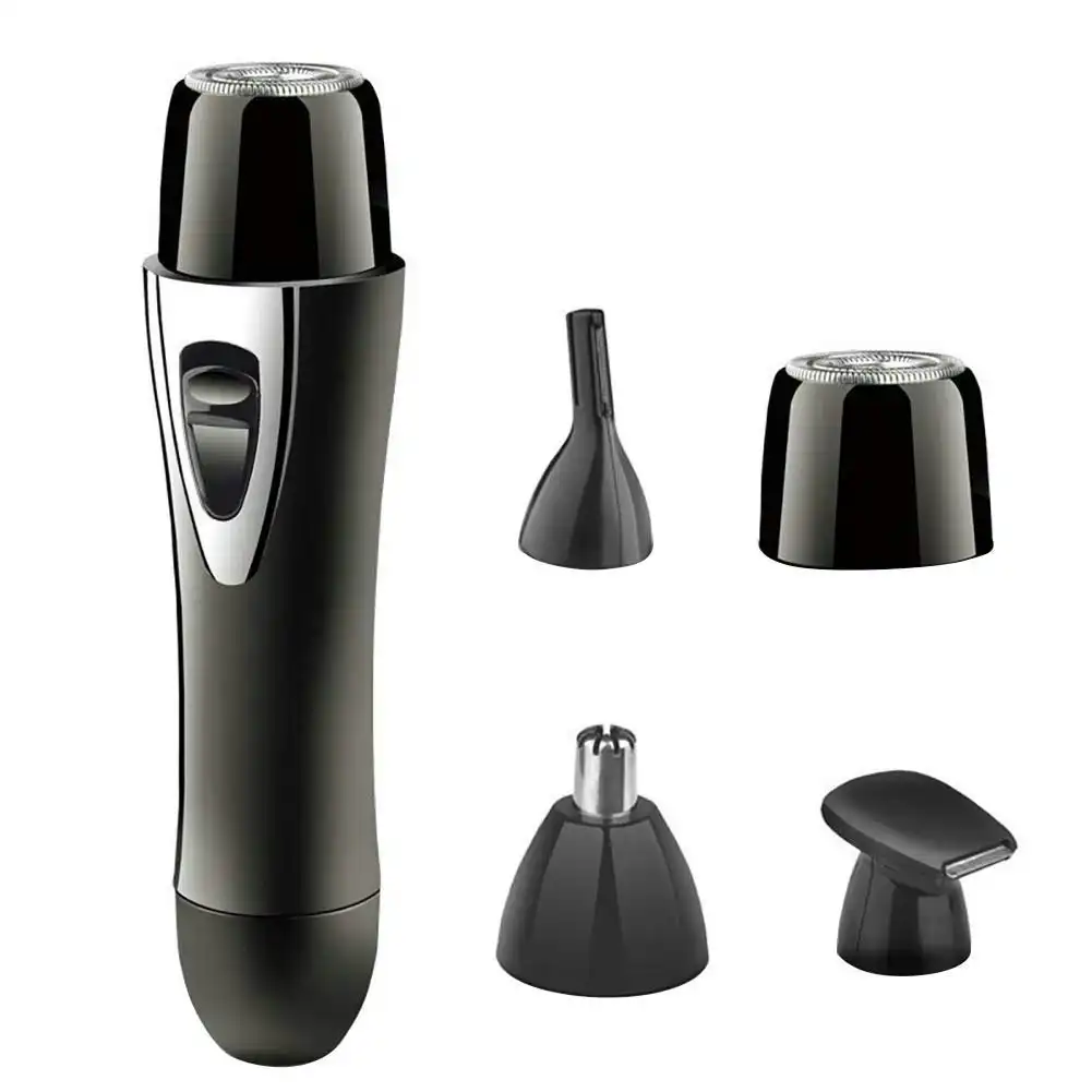 TODO Rechargeable Electric Travel Eyebrow Nose Ear Hair Body Trimmer Remover Lady Shaver Razor Blade USB - Black