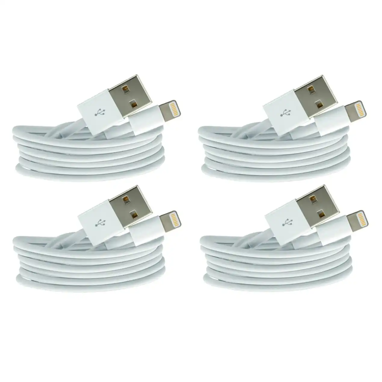 4Pc 1M Usb Data Charge Cable Lightning Pin Connector For Apple Iphone Ipad 4X