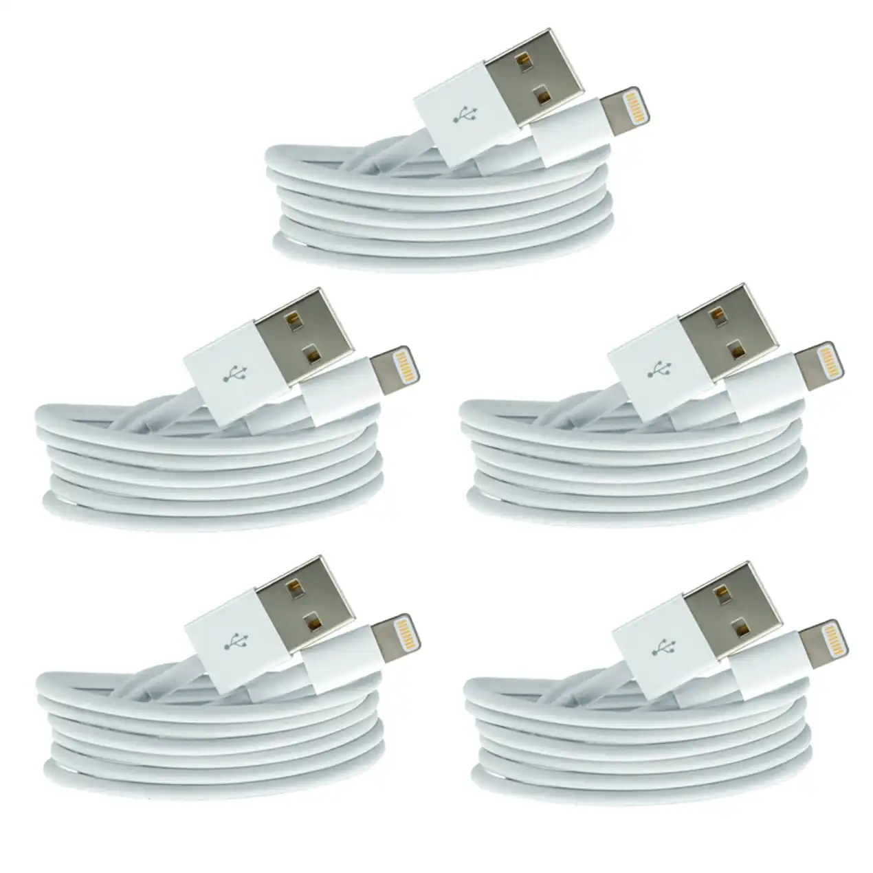 5 Pc 1M Usb Data Charge Cable Lightning Pin Connector For Apple Iphone Ipad 5X