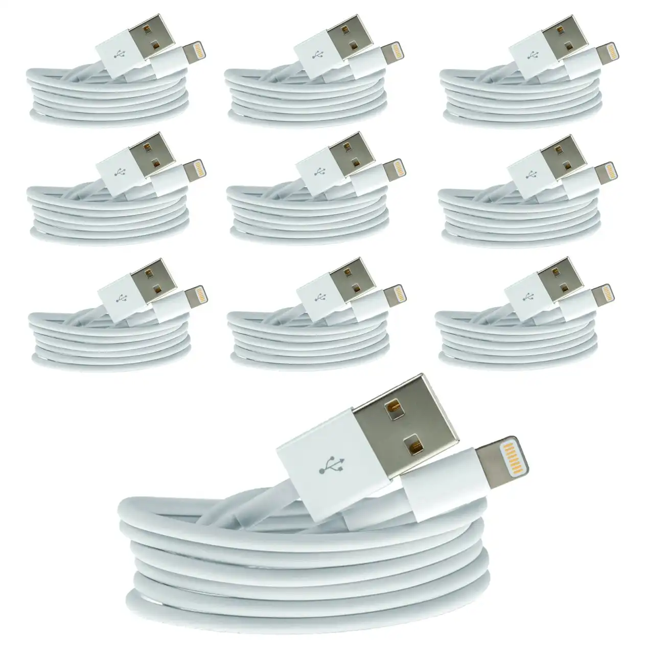 10 Pc 1M Usb Data Charge Cable Lightning Pin Connector For Apple Iphone Ipad 10X