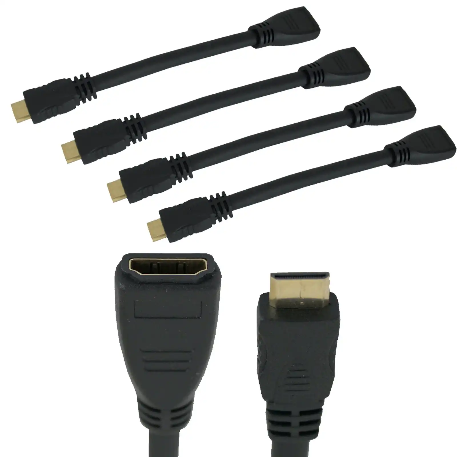4Pcs 4X Mini Hdmi (Type C) To Hdmi (Type A) Female Adapter 1080P Hdmi V1.4 Gold Plated