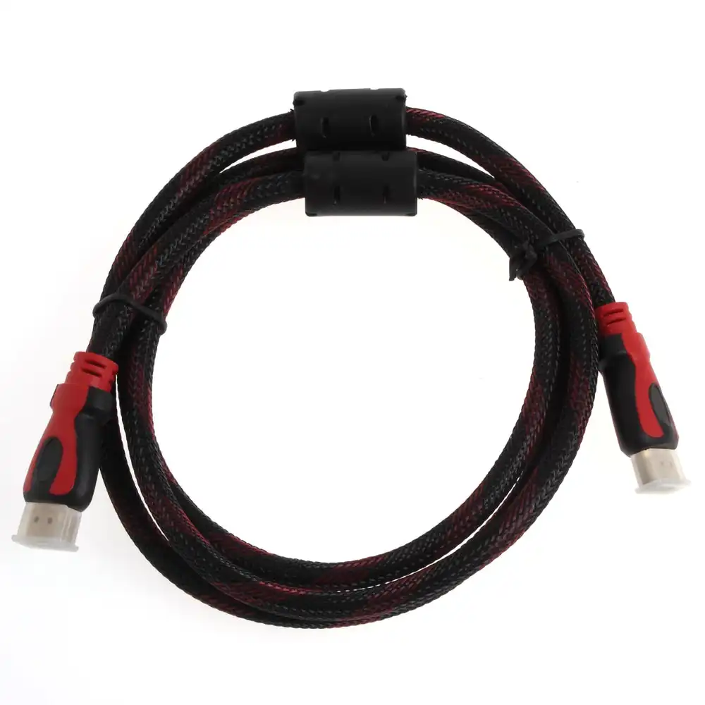 1.5M Hdmi (Type A) To Hdmi (Type A) Cable V1.4+ 1080P Full Hd 3D Gold Plated Red