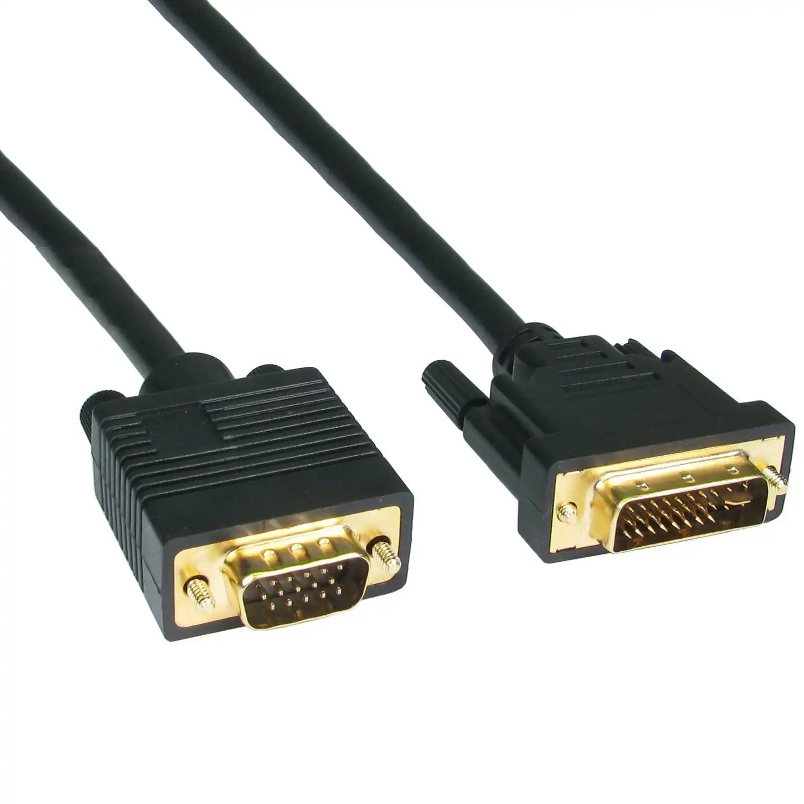 10M Dvi (24+5 Pin) To Vga (15 Pin) Cable Computer Monitor Cord Gold Plated