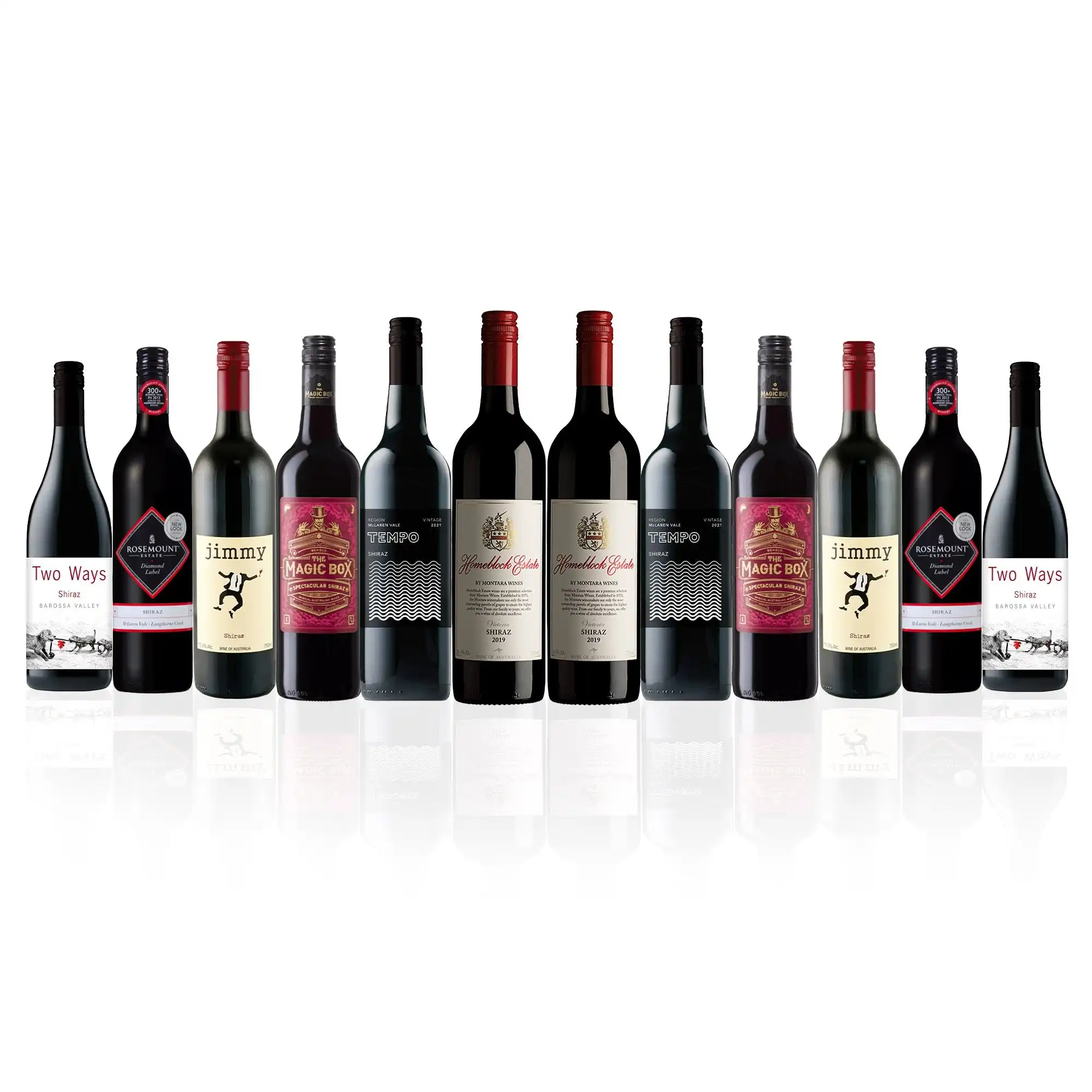 Sumptuous Shiraz Sampler Mixed Red Wine Dozen (12 bottles)