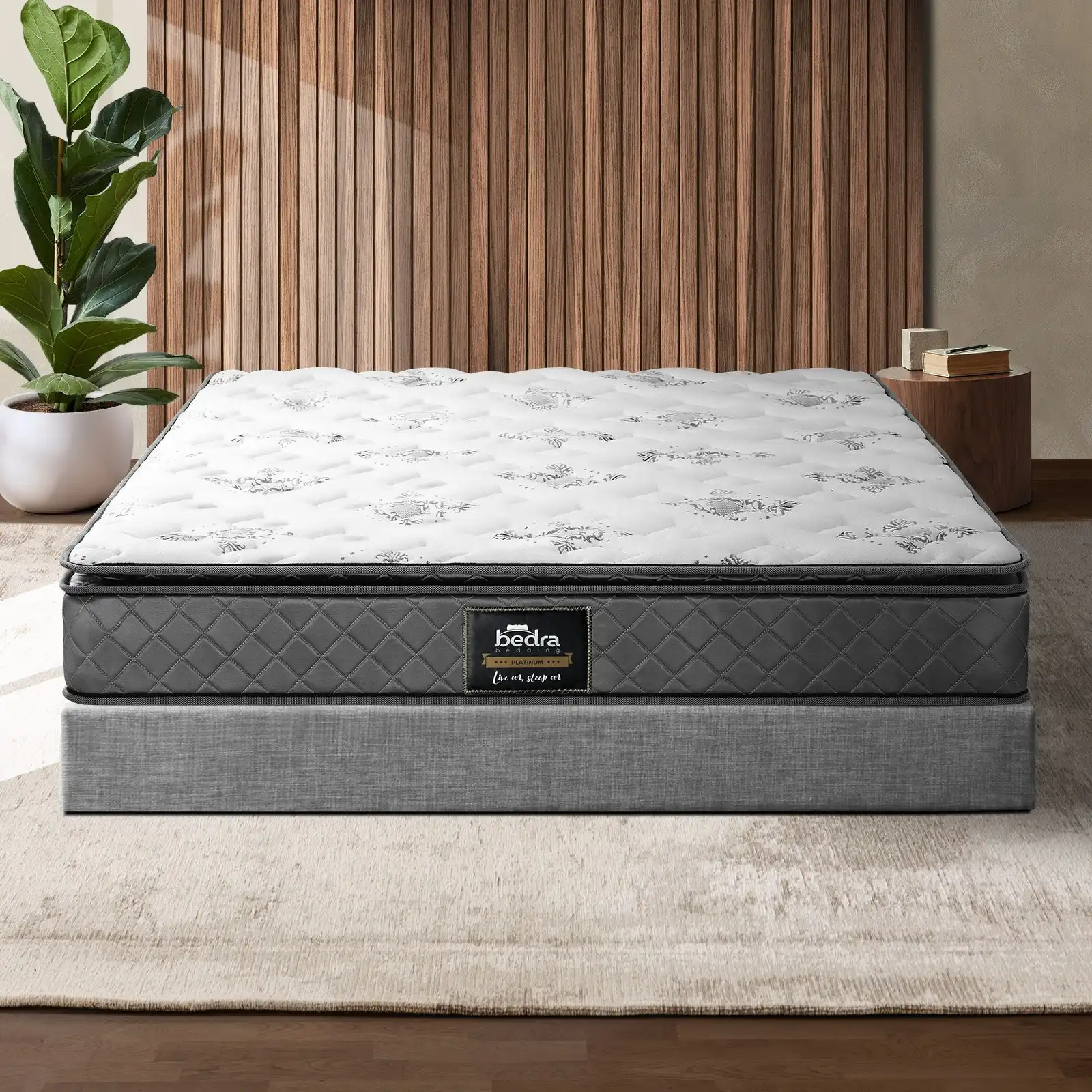 Bedra Queen Mattress Breathable Luxury Bed Bonnell Spring Foam Medium 21cm