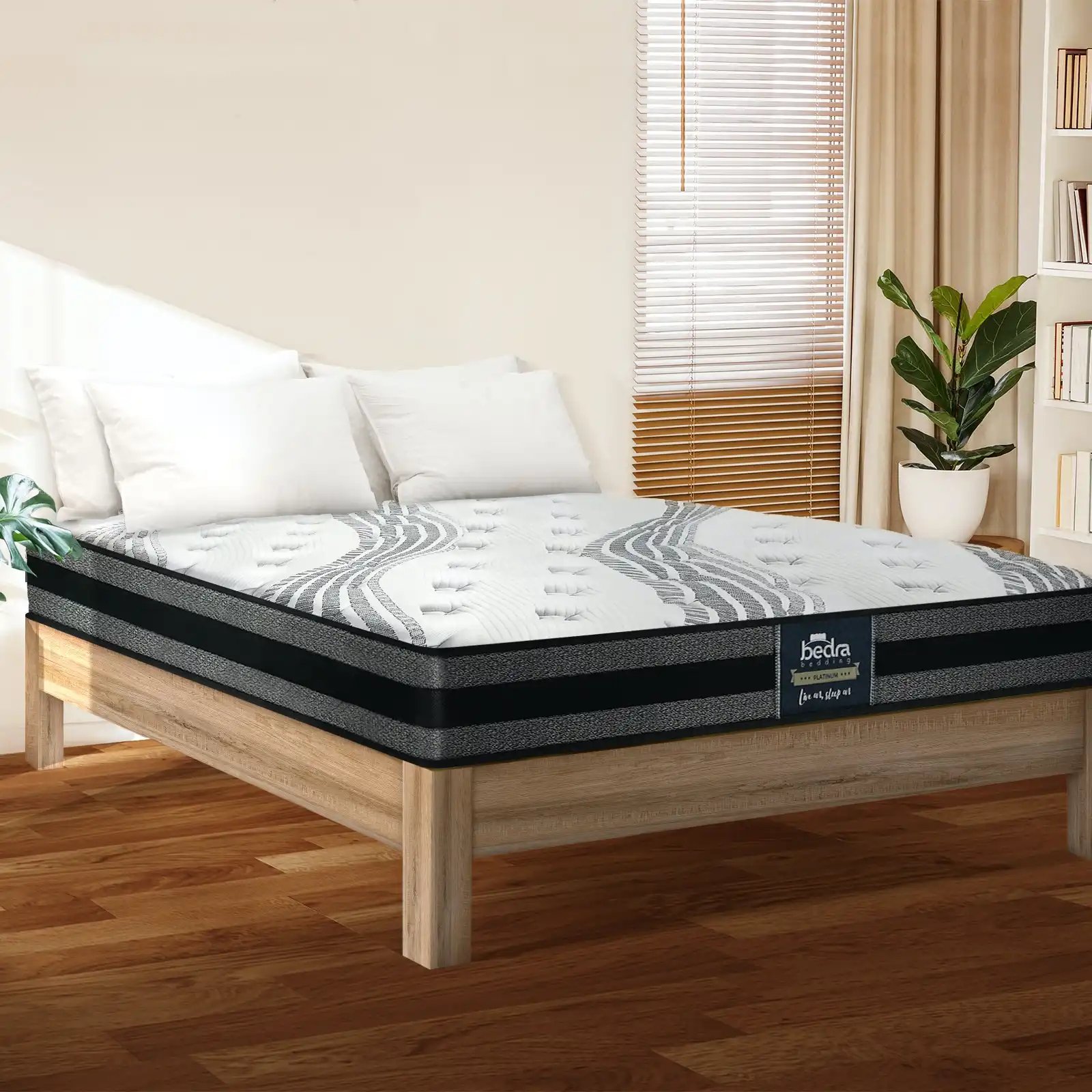 Bedra Queen Mattress Breathable Luxury Bed Bonnell Spring Foam Medium 18cm