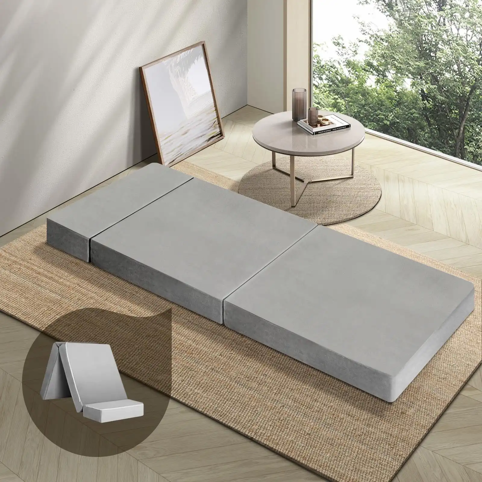 Bedra Foldable Foam Mattress Single Sofa Bed Portable Camping Cushion Floor Bed