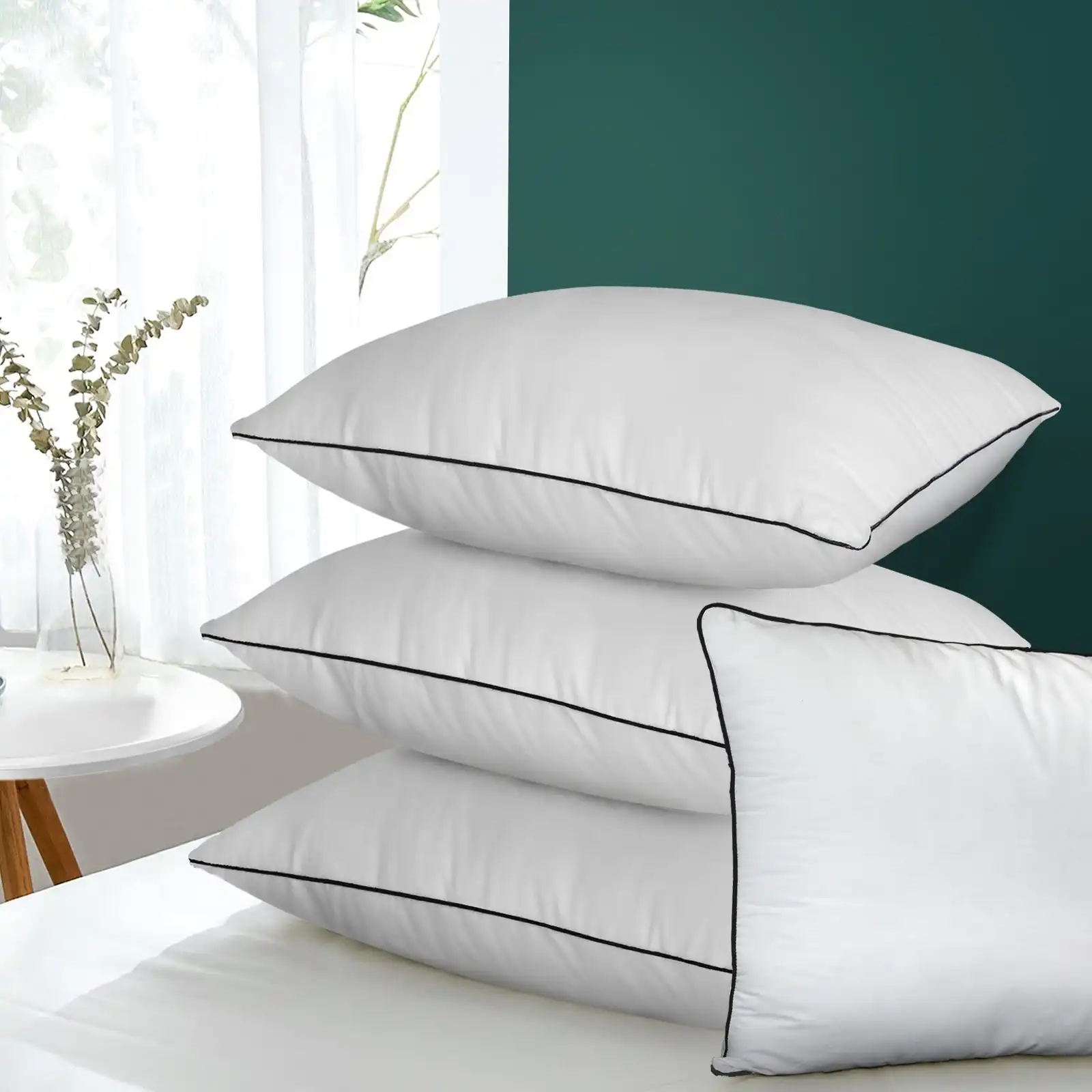 Bedra Microfibre Pillow Hotel Cotton Cover Home Soft Quality Luxury 4pcs 48*73cm