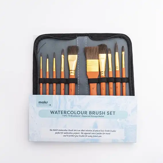 Makr Taklon Bristle Brush Set- 11pk