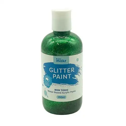 Little Makr Glitter Paint, Green- 250ml