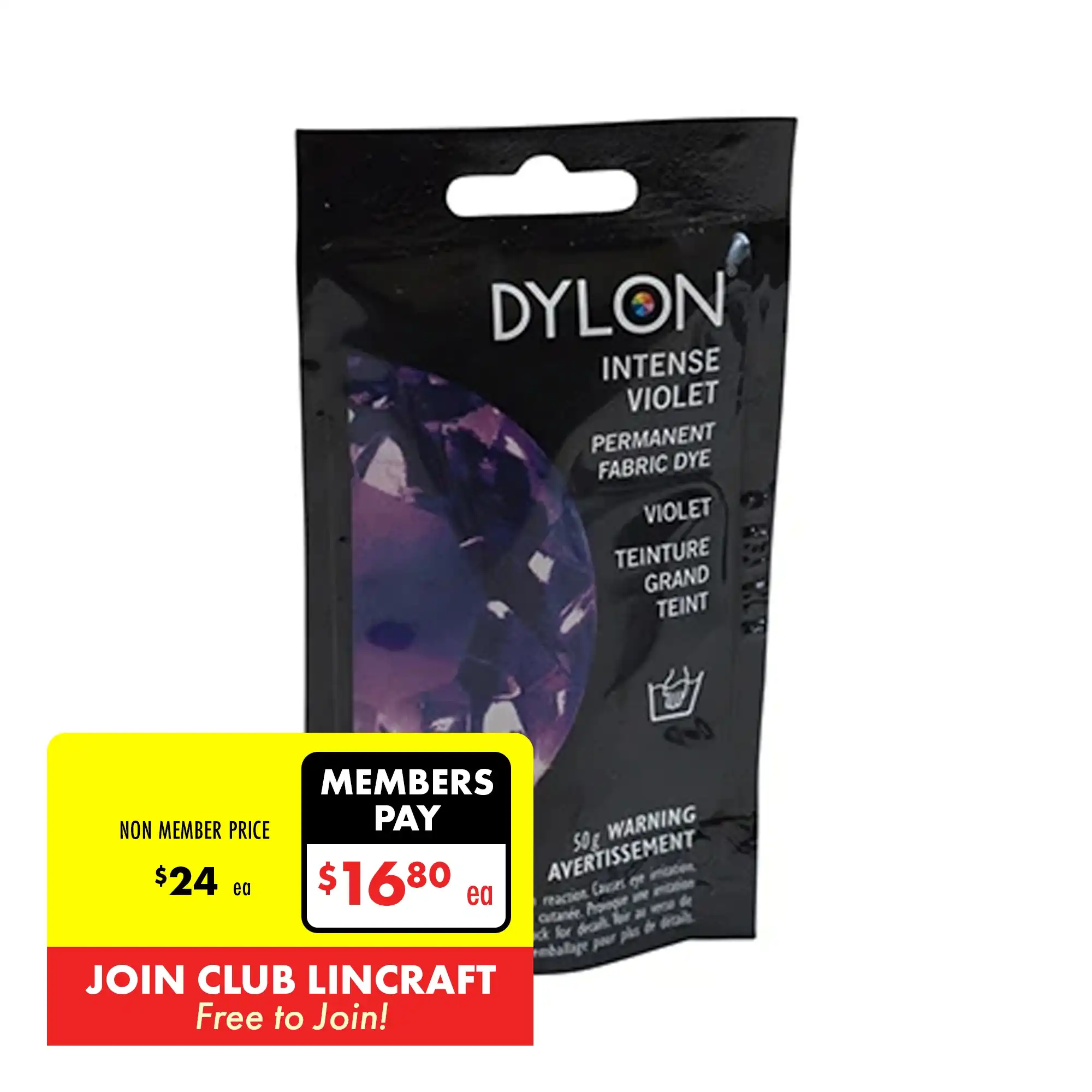 Dylon Hand Fabric Dye, Intense Violet- 50g