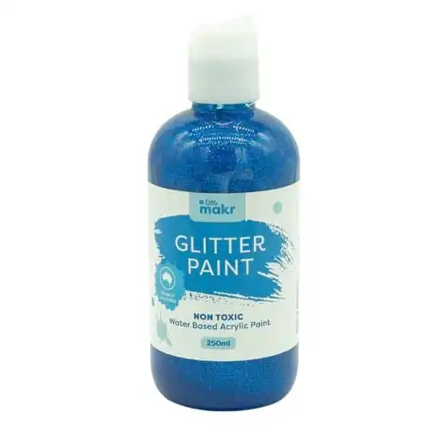 Little Makr Glitter Paint, Blue- 250ml