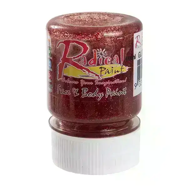 Radical Paint Face & Body, Glitter Red- 40ml