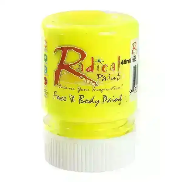 Radical Paint Face & Body, Fluoro Yellow- 40ml