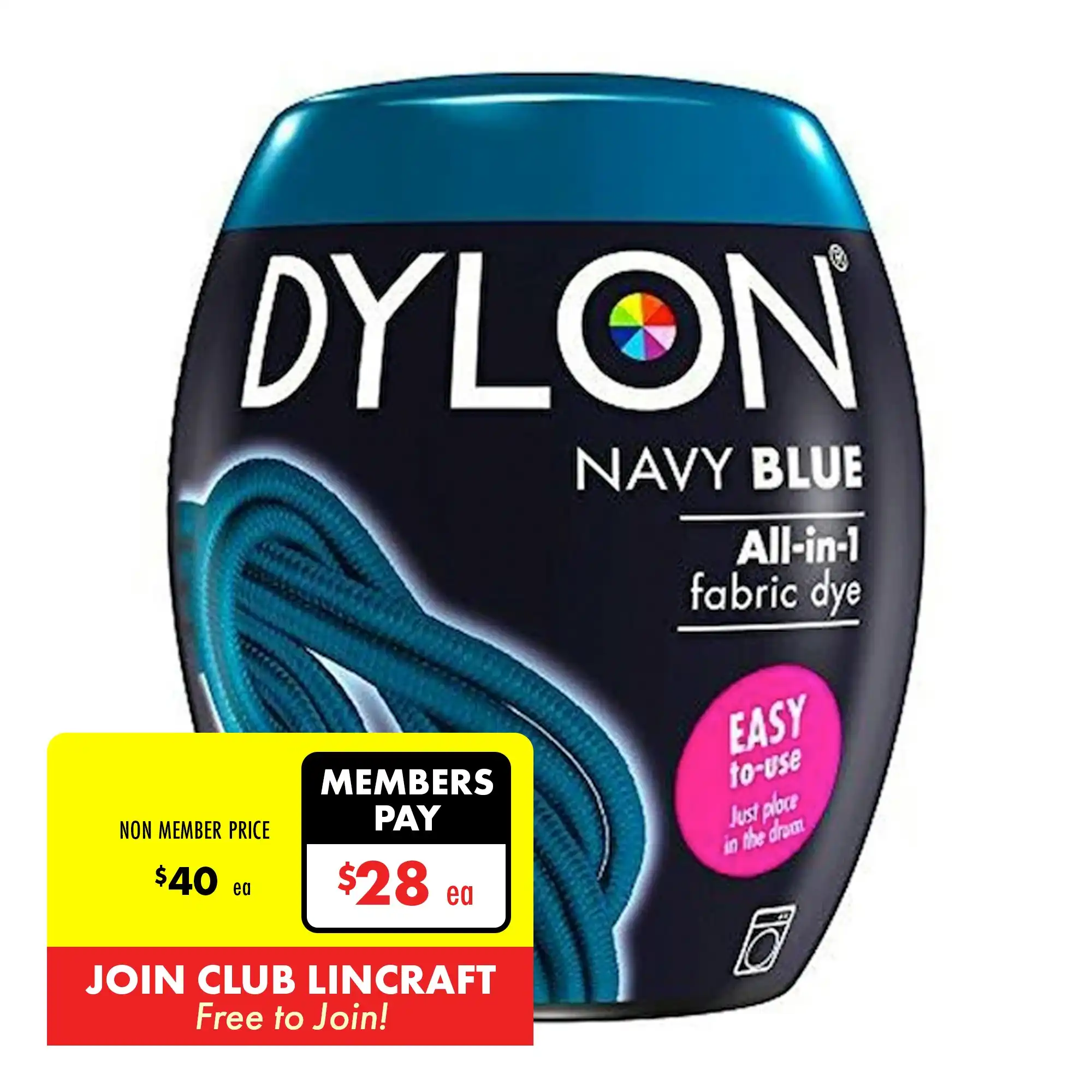 Dylon Fabric Dye, Navy Blue- 350g