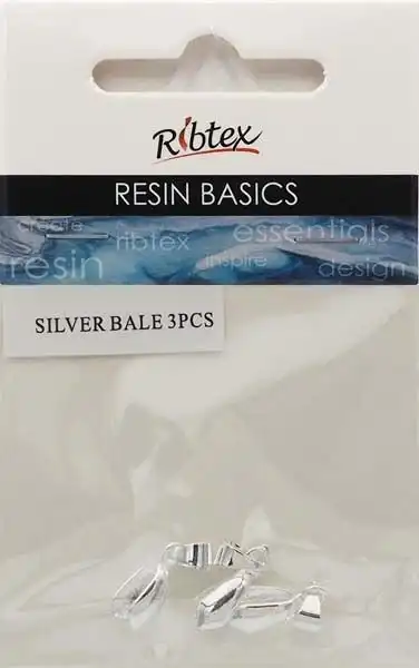 Ribtex Resin Pendant Bale, Silver- 3pk