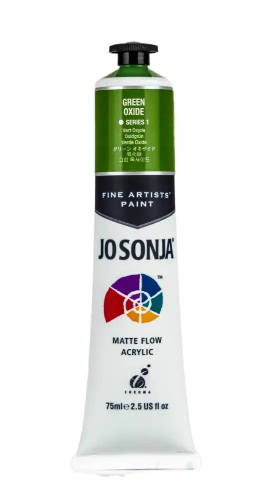 Jo Sonja Matte Flow Acrylic S1, Green Oxide- 75ml