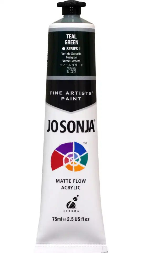 Jo Sonja Matte Flow Acrylic S1, Teal Green- 75ml