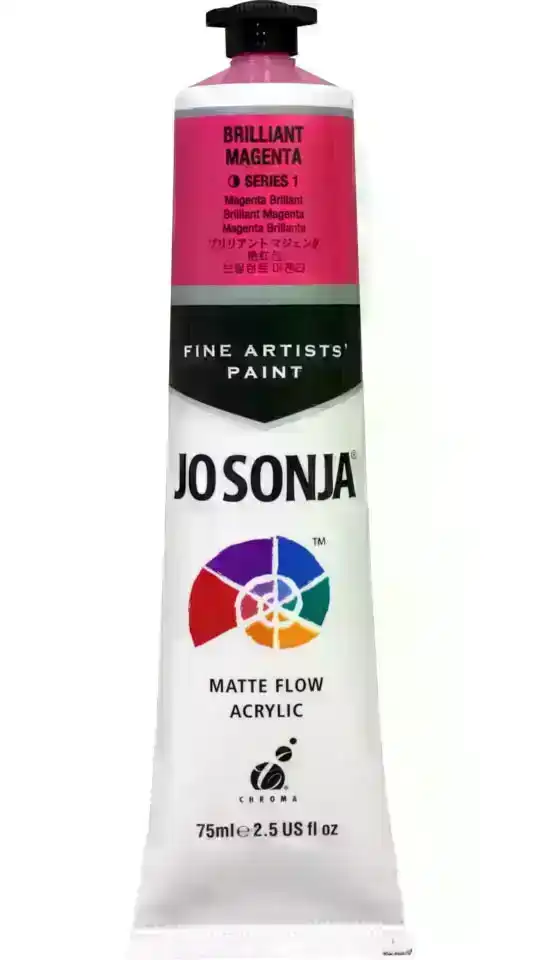 Jo Sonja Matte Flow Acrylic S1, Brilliant Magenta- 75ml
