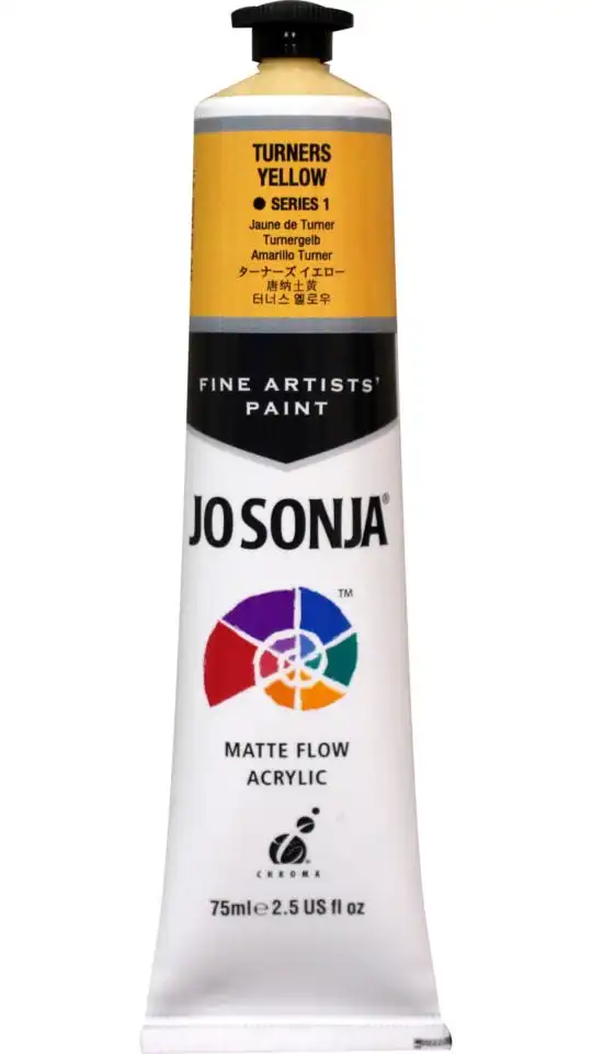 Jo Sonja Matte Flow Acrylic S1, Turners Yellow- 75ml