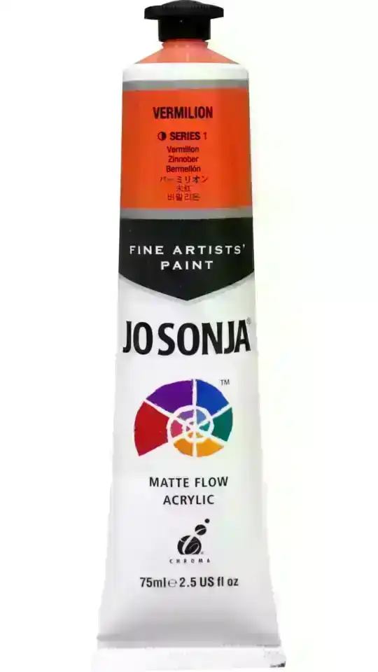 Jo Sonja Matte Flow Acrylic S1, Vermillion- 75ml
