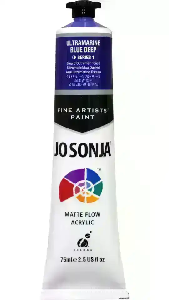 Jo Sonja Matte Flow Acrylic S1, Ultra Blue Deep- 75ml