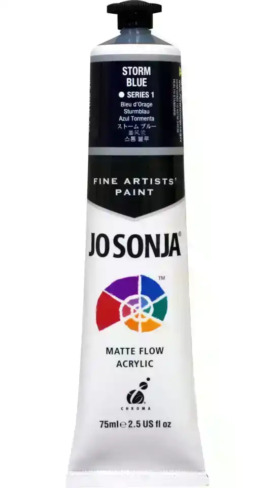 Jo Sonja Matte Flow Acrylic S1, Storm Blue- 75ml
