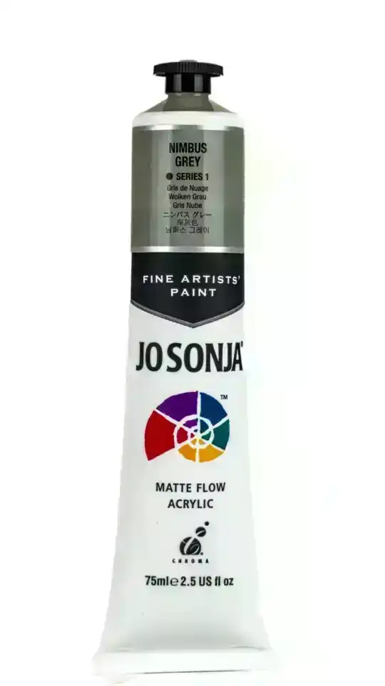 Jo Sonja Matte Flow Acrylic S1, Nimbus Grey- 75ml