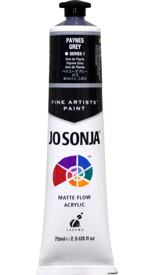 Jo Sonja Matte Flow Acrylic S1, Paynes Grey- 75ml