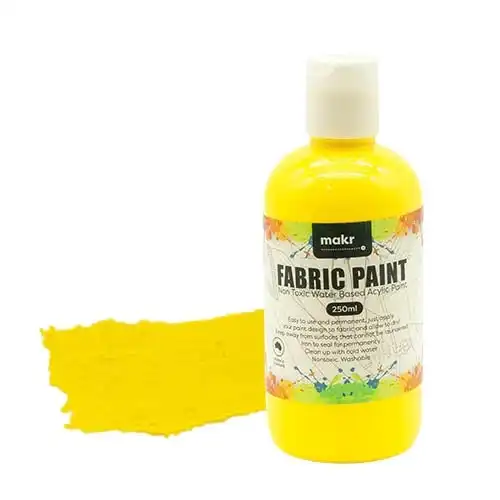 Makr Fabric Paint, Yellow- 250ml