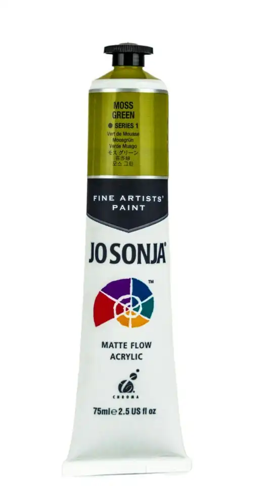 Jo Sonja Matte Flow Acrylic S1, Moss Green- 75ml