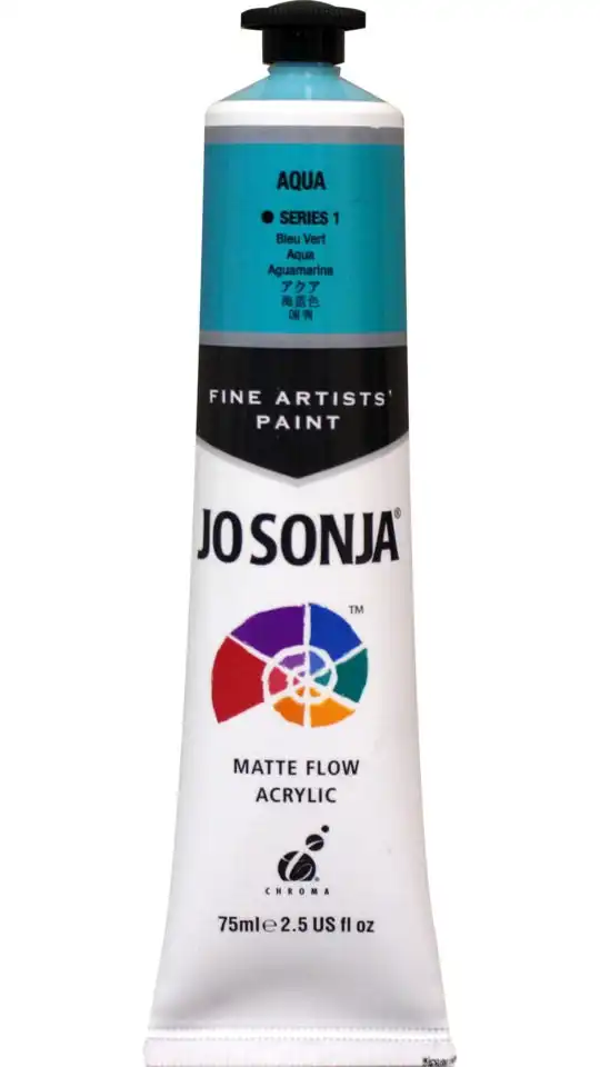 Jo Sonja Matte Flow Acrylic S1, Aqua- 75ml