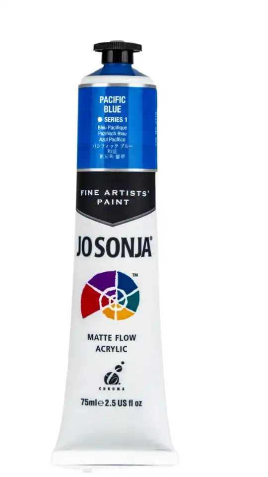 Jo Sonja Matte Flow Acrylic S1, Pacific Blue- 75ml