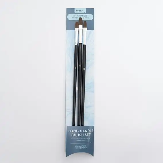 Makr Synthetic Filbert Brush Set, Size 6,10,12- 3pk