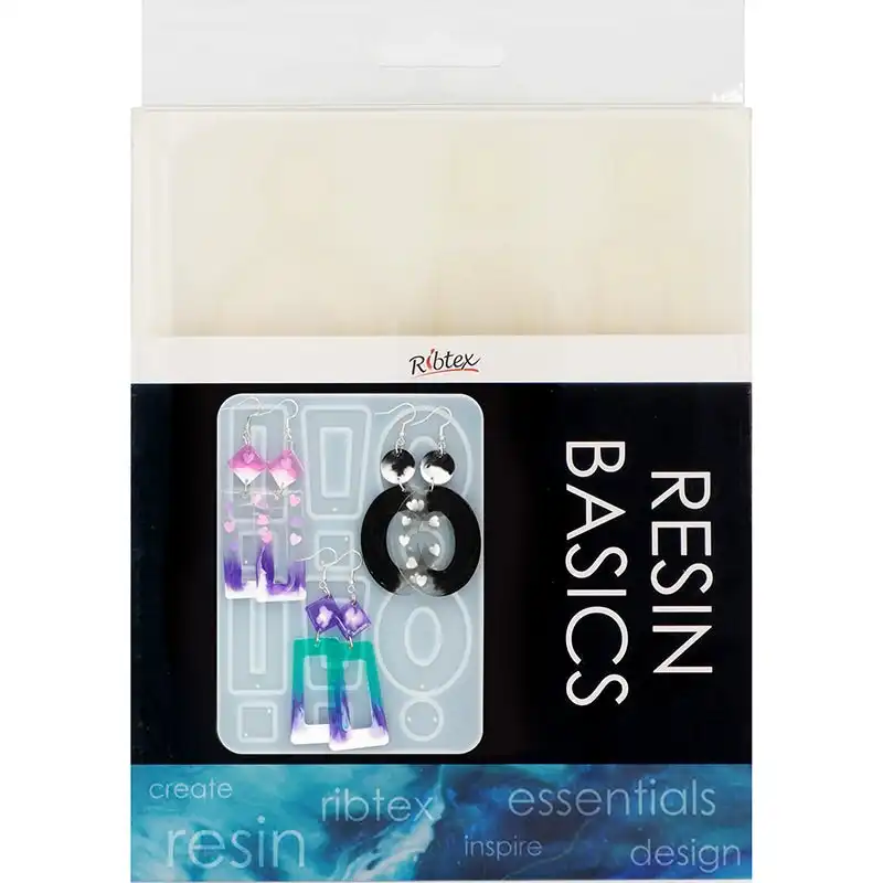 Ribtex UV Resin Silicon Mould, Rectangle Earrings- 1pk