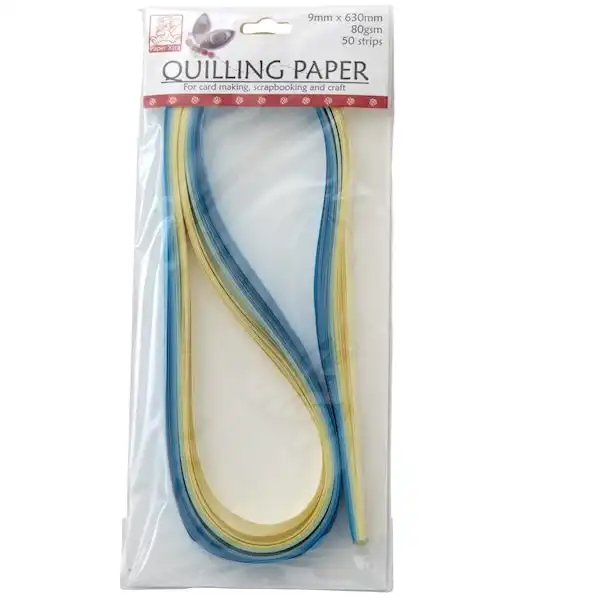Quilling Paper, Blue Shades 9mm- 50pc