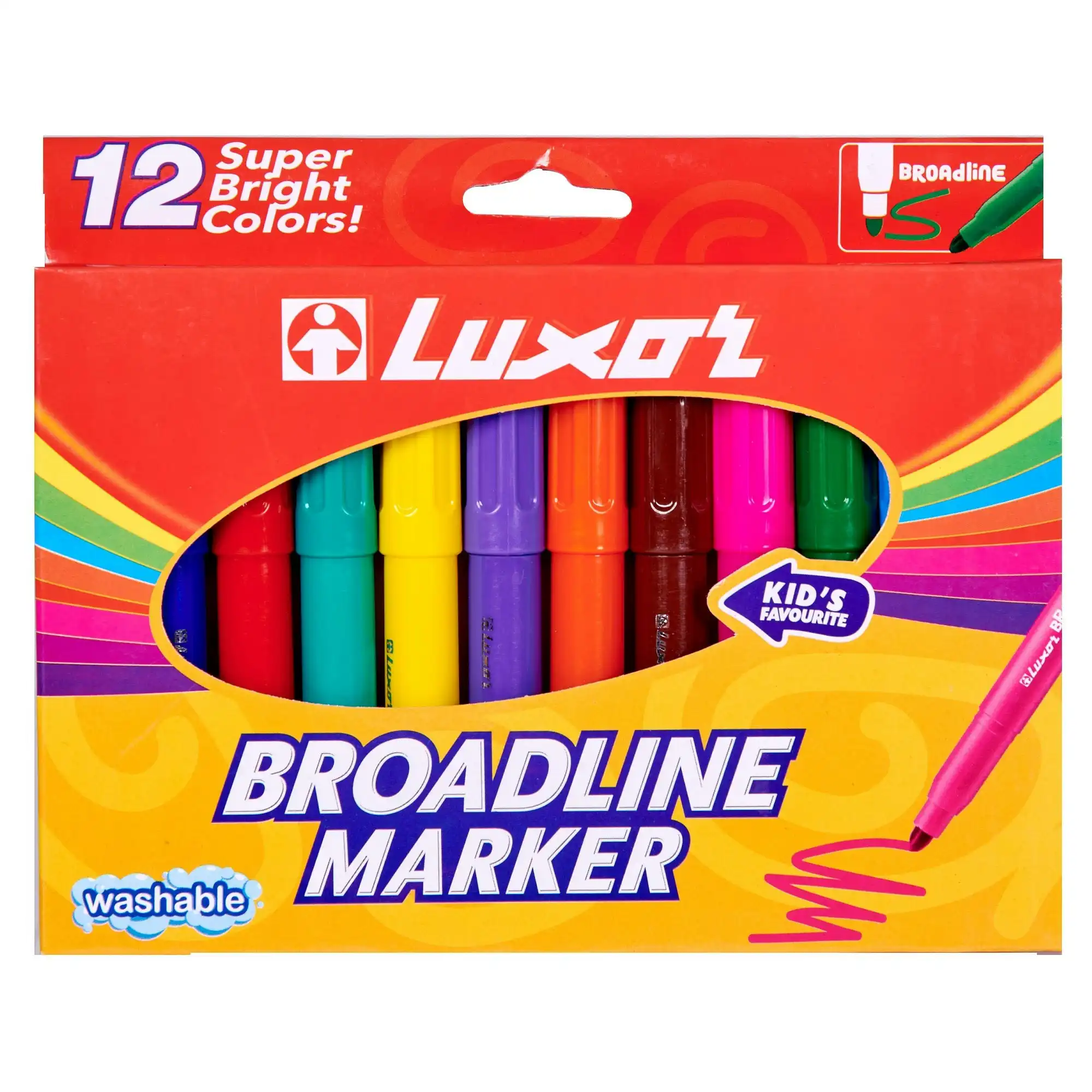 Luxor Markers, Broadline- 12pk